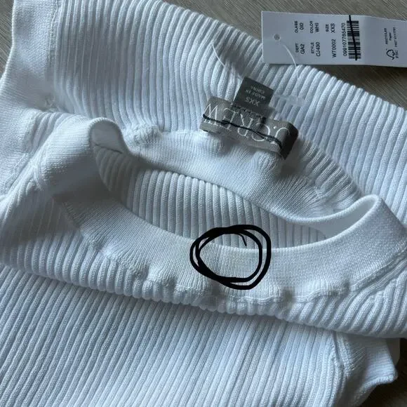 J Crew Ruffle Trim Shell Tank Top In Premium Ultra Fine Cotton XXS White Flaw - Picture 9 of 12